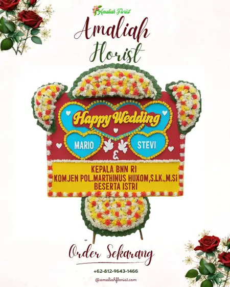 Papan Bunga Pernikahan Sawa Erma